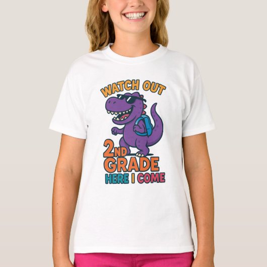 Watch Out 2nd Grade Here I Come Kids T-Shirt (Vorderseite)
