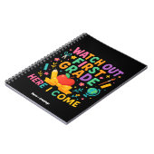 Watch Out First Grade Here I Come Back To School Notizblock (Linke Seite)