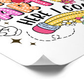 Watch Out Kindergarten Here I Come First Day Back  Poster (Ecke)