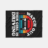 Watch Out This Girl Is Driving Funny New Driver Gi Fleecedecke (Vorderseite (Horizontal))