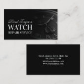 Watch Repair Service Watchmaker Solid Black Visitenkarte (Vorne/Hinten)