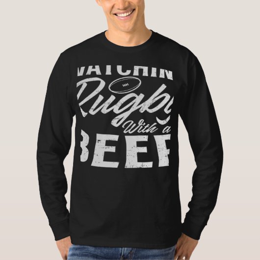 Watch Rugby With A Beer Rugby T-Shirt (Vorderseite)