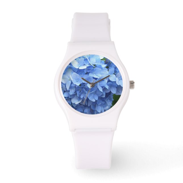 Watch - Sporty - Blue Hydrangea Armbanduhr (Vorderseite)