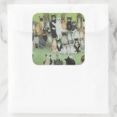 Watch the Birdie Quadratischer Aufkleber (Tasche)