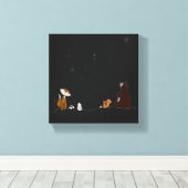 Watch the Stars Stretched Canvas Print Leinwanddruck (Insitu (Holzboden))