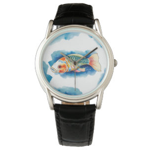 Watch - Wasserfarbenserie: Koi Fish Armbanduhr