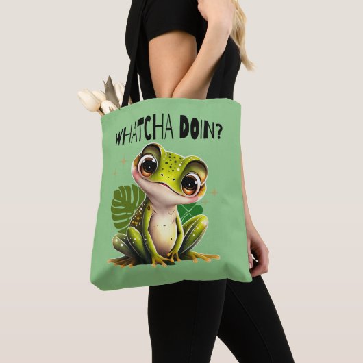 Watcha macht? Funny Curious Frog Tasche (Von Nahem)