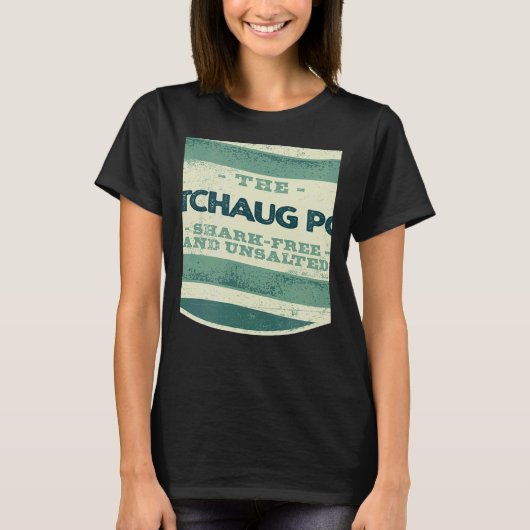 Watchaug Pond Shark Free and Unsalted Camping Rhod T-Shirt (Vorderseite)