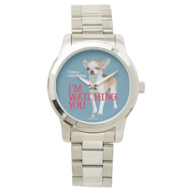 Watchdog Chihuahua - Anpassbar Armbanduhr (Vorderseite)