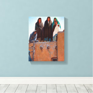 Watchers From Housetop by Maynard Dixon Leinwanddruck