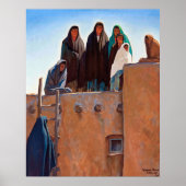 Watchers From Housetop by Maynard Dixon Poster (Vorne)