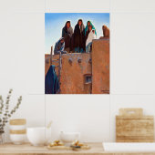 Watchers From Housetop by Maynard Dixon Poster (Küche)