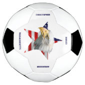 Watchful Bald Eagle, The American Flag, Star Fußball (Gedreht)
