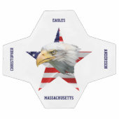Watchful Bald Eagle, The American Flag, Star Fußball (Flach)