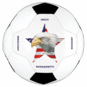 Watchful Bald Eagle, The American Flag, Star Fußball (Vorderseite)