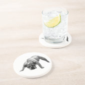 Watchful Bulldog-Untersetzer Getränkeuntersetzer (Seite)