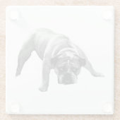 Watchful Bulldog-Untersetzer Glasuntersetzer (Rückseite)