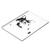 Watchful Cat Portrait Notebook Notizblock (Linke Seite)