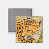 Watchful - Cheetah Art Magnet (Vorderseite/Rückseite)