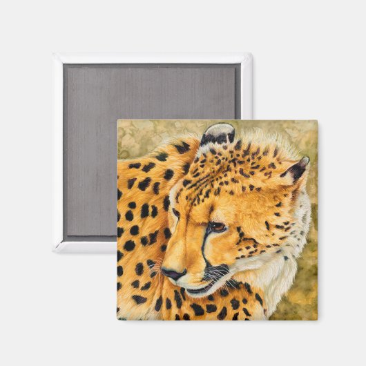 Watchful - Cheetah Art Magnet (Vorderseite/Rückseite)