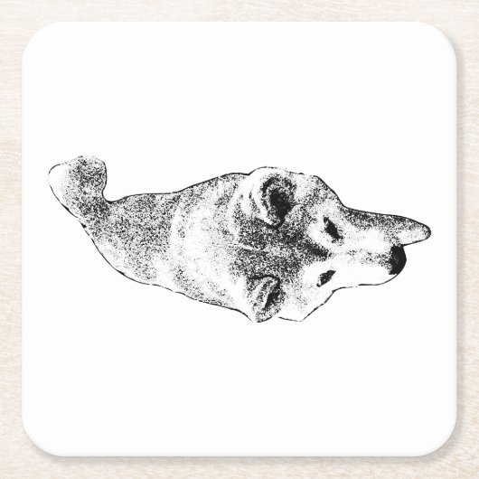 Watchful Companion Rechteckiger Pappuntersetzer (Vorderseite)