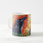Watchful Crow Painting Kaffeetasse (Vorderseite Links)