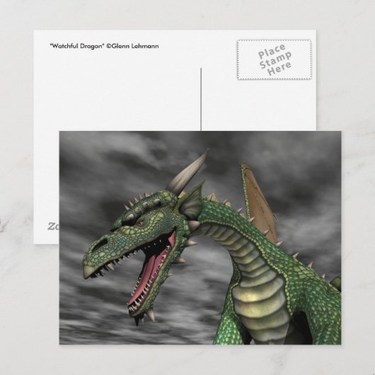 Watchful Dragon Postkarte (Vorne/Hinten)