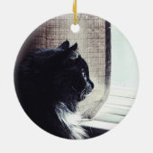 Watchful Kitty Keramik Ornament (Hinten)