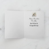 Watchful Sparrow Birthday Blessing Bird Wasserfarb Karte (Innenseite)