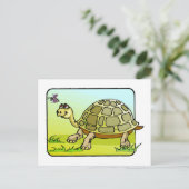 Watchful Turtle Postkarte (Stehend Vorderseite)