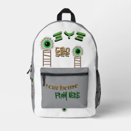 Watching Eye Print Cut Sew Bag Bedruckter Rucksack