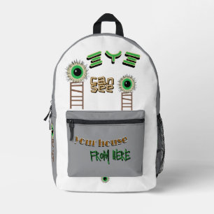 Watching Eye Print Cut Sew Bag Bedruckter Rucksack