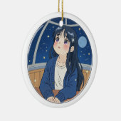 Watching the stars at the planetarium keramik ornament (Rechts)