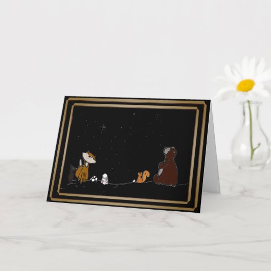 Watching under the same Stars Folded Greeting Card Karte (Kleine Pflanze)