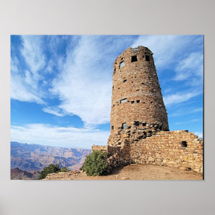 Watchtower am Grand Canyon Nationalpark in Arizon Poster
