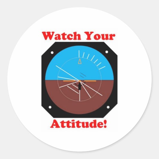 WatchYourAttitude Runder Aufkleber (Vorderseite)