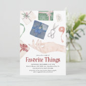 Watecolor Favorite Things Gift Exchange Holiday Einladung (Stehend Vorderseite)