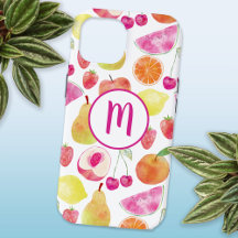 Watecolor Fruit Monogram