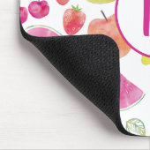 Watecolor Fruit Monogram Mousepad (Ecke)