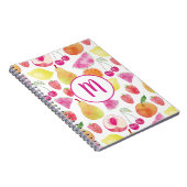 Watecolor Fruit Monogram Notizblock (Rechte Seite)
