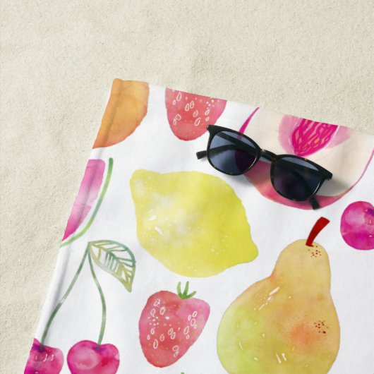 Watecolor Fruit Monogram Strandtuch (Beispiel)