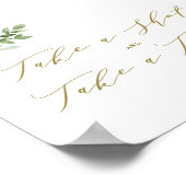 Watecolor Greenery Schuss und Leckerei nehmen Poster (Ecke)