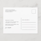 Watecolor New Zuhause Address Moving Ankündigungspostkarte (Rückseite)