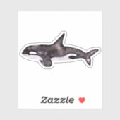 Watecolor Orca Whale Aufkleber (Blatt)