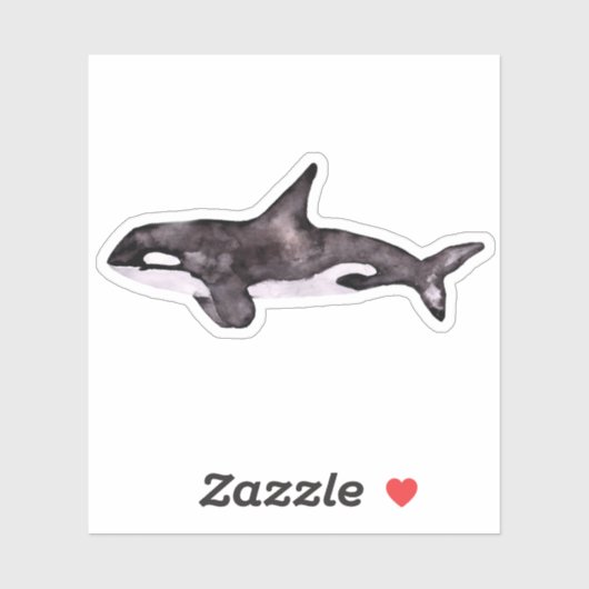 Watecolor Orca Whale Aufkleber (Blatt)