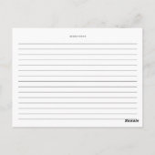 Watecolor Sonnenblumen und Eukalyptus-Rezept-Karte Postkarte (Rückseite)