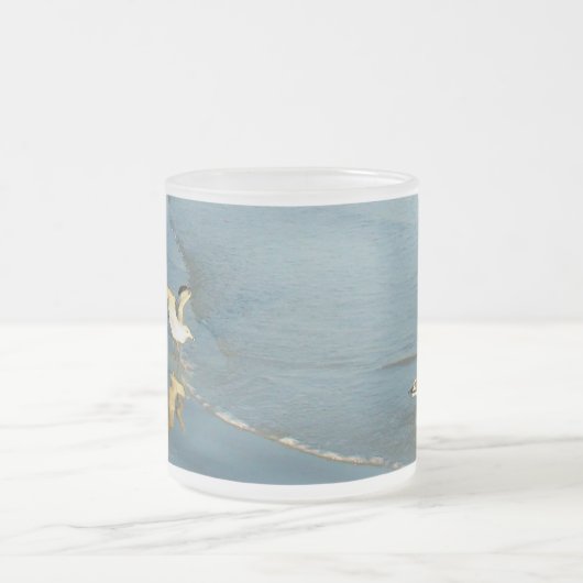 Waten der Möven-Tasse Mattglastasse (Mittel)