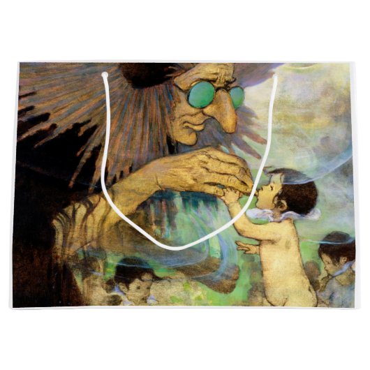 Water Baby and Fairy, Jessie Willcox Smith Große Geschenktüte (Vorderseite)