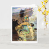 Water Baby and Fairy, Jessie Willcox Smith Karte (Gelbe Blume)