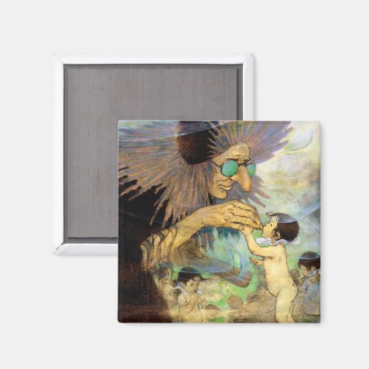 Water Baby and Fairy, Jessie Willcox Smith Magnet (Vorderseite/Rückseite)